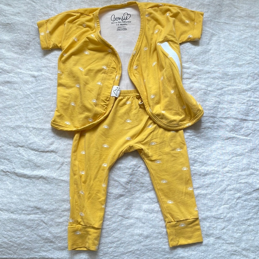 Bonsie Short Sleeve, Footless Romper (3-6 M)